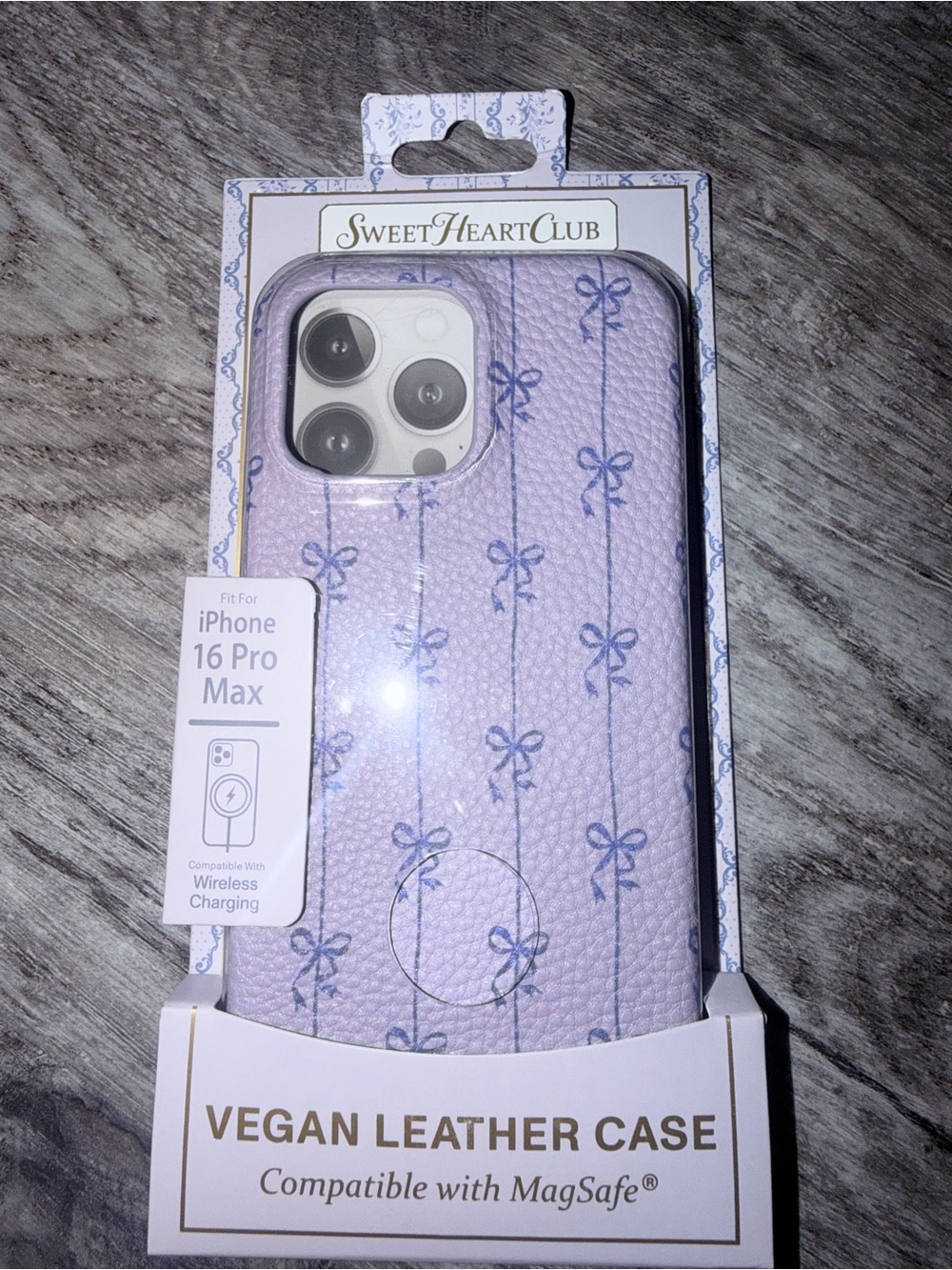 SweetHeartClub Vegan Leather Bow  Case for iPhone 16 Pro Max